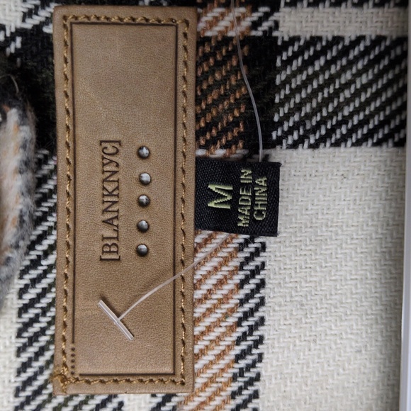 Blank NYC long plaid shacket - size medium - Picture 2 of 5